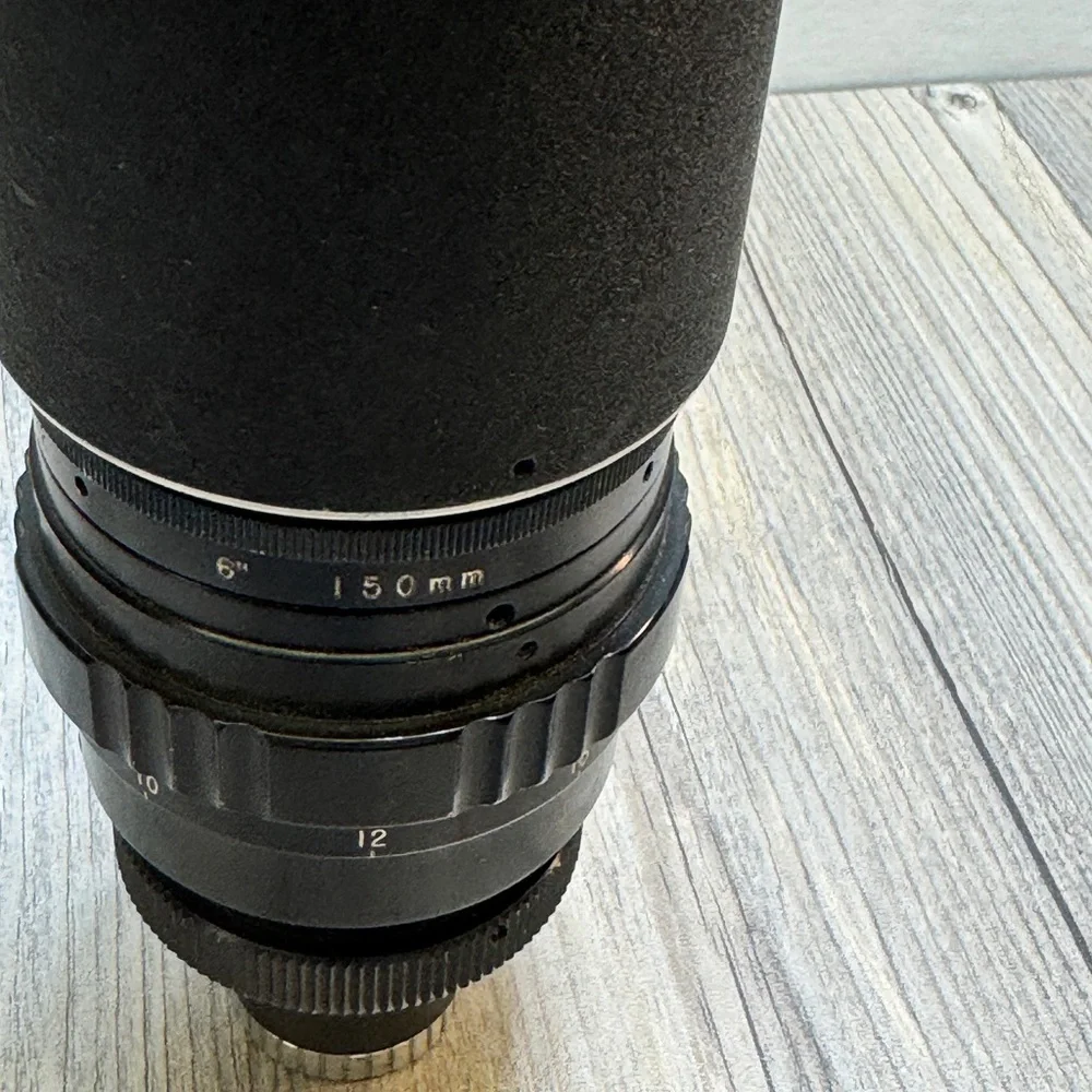 Vintage Century Precision Optics USA Telephoto Lens 150mm Black